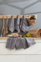 Aucune Juego de 6 toallas de baño - 30 x 50 cm - Gris antracita